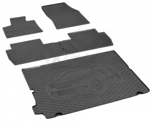 Passgenaues Fußmatten und Kofferraumwanne - ein SET geeignet für PEUGEOT 5008 ab 2017