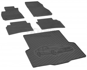  Passgenaues Fußmatten und Kofferraumwanne - ein SET geeignet für OPEL Insignia Grandsport ab 2017 -
