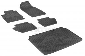   Passgenaues Fußmatten und Kofferraumwanne - ein SET geeignet für  FORD EcoSport ab 2018