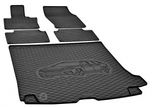 Passgenaues SET Fußmatten und Kofferraumwanne geeignet für VOLVO V90 ab 2016 - Passgenau ideal Angepasst