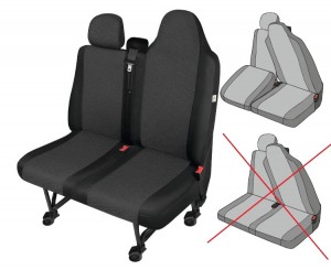 Passgenaue Sitzbezüge geeignet für Nissan NV300 Bj. ab 2016 - TAILOR MADE Maßgeschneidert Doppelsitzbank - Mobilbüro - 4D-21-TMDV2LOT 