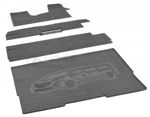 Passgenaues Fußmatten und Kofferraumwanne - ein SET geeignet für OPEL Vivaro ab 2014 L2 - 