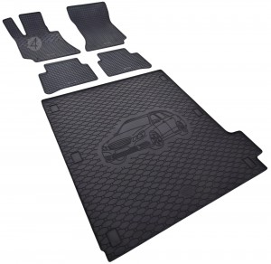 Passgenaues Fußmatten und Kofferraumwanne Passgenau ideal Angepasst ein SET geeignet für Mercedes E-Klasse Kombi ab 2009 -