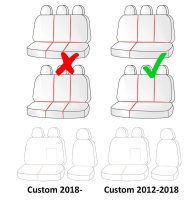 Autositzbezüge passend für Ford Transit Custom I ab 2012 bis 2023 – Kunstleder