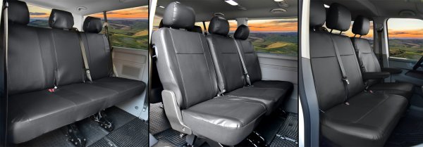 Autositzbezüge passend für VW T6 ab 2015 und VW T6.1 ab 2019 – Kunstleder