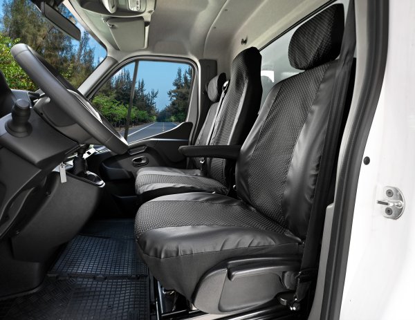 Autositzbezüge passend für Nissan NV400 ab 2011 bis 2021 – Polstermaterial mit Kunstleder