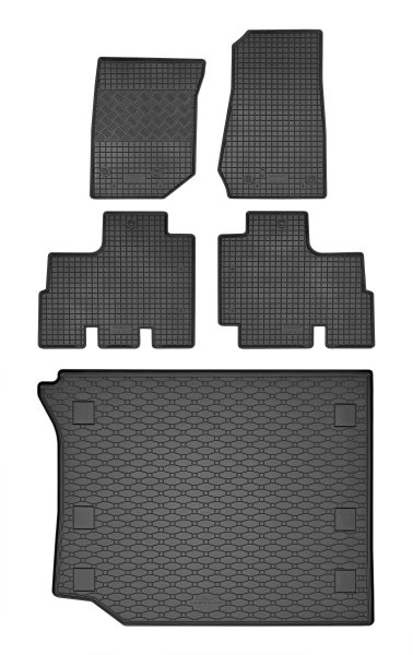 Fußmatten & Kofferraumwanne für Jeep Wrangler ab 2006 / ab 2019 (5-türig) passgenau