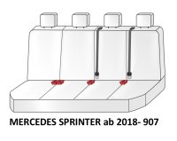 Autositzbezüge passend für Mercedes Sprinter III W907 / W910 ab 2018 – Kunstleder