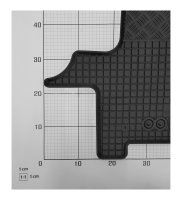 Gummimatten für FORD Transit 3m ab 2014- 3 Sitze - 3-teiliges Set