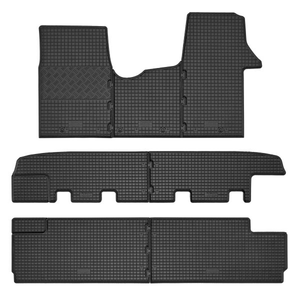 Gummimatten für Opel Vivaro B ab 2014 bis 2021 8/9 Sitze ohne Luftzufuhr - 7-teiliges Set