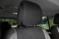 Autositzbezüge passend für VW T6 ab 2015 und T6.1 ab 2019 Multivan – Velourimitat mit Kunstleder