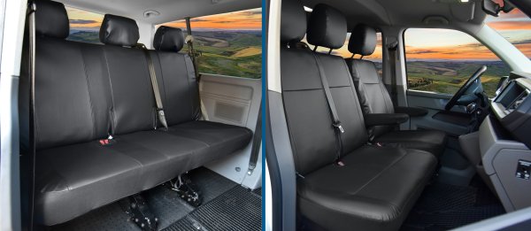 Autositzbezüge passend für VW T6 ab 2015 und VW T6.1 ab 2019 – Kunstleder
