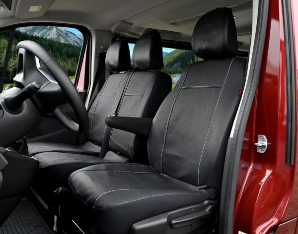 Autositzbezüge passend für Renault Trafic ab 2014 bis 2021 – atmungsaktives Kunstleder