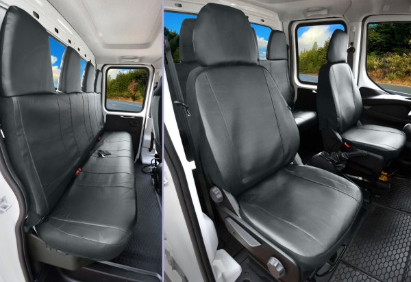Autositzbezüge passend für Iveco Daily VI ab 2014 / Facelift ab 2019 / Facelift ab 2024 – Kunstleder