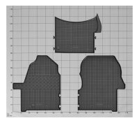 Gummimatten für Mercedes Sprinter  ab 2018| 2/3Sitze - 3-teiliges Set