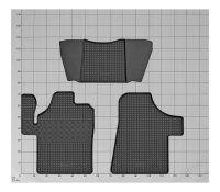Gummimatten für MERCEDES Vito ab 2003 | 2/3 Sitze -...