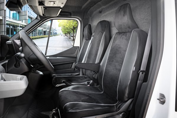 Autositzbezüge passend für Nissan Interstar ab 2024 – Velourimitat mit Kunstleder