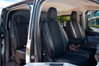 Autositzbezüge passend für VW T7 Transporter ab 2025 – Velourimitat mit Kunstleder