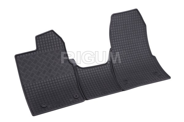 Gummimatten für Ford Tourneo Custom ab 2018 bis 2024 - 3 Sitze - Manual - 3-teiliges Set