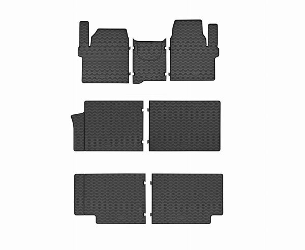 Gummimatten für Volkswagen T7 Caravelle ab 2025 | 8/9 Sitze - 4-teiliges Set