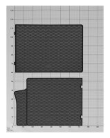 Fußmatten & Kofferraumwanne für Volkswagen T7 Caravelle ab 2025 | 2. REIHE + 3. REIHE + MATTE L2 - 4-teiliges Set