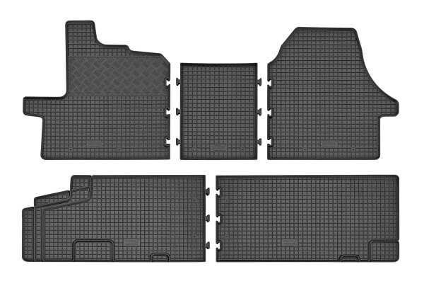 Gummimatten für Fiat Ducato ab 2006 bis 2022  | 6/7 Sitze - 5-teiliges Set