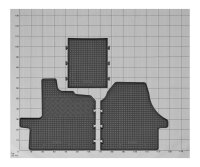 Gummimatten für Fiat Ducato ab 2006 bis 2022  | 6/7 Sitze - 5-teiliges Set