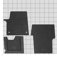 Gummimatten für TOYOTA Proace Verso ab 2024 - 3 Sitze - 3-teiliges Set
