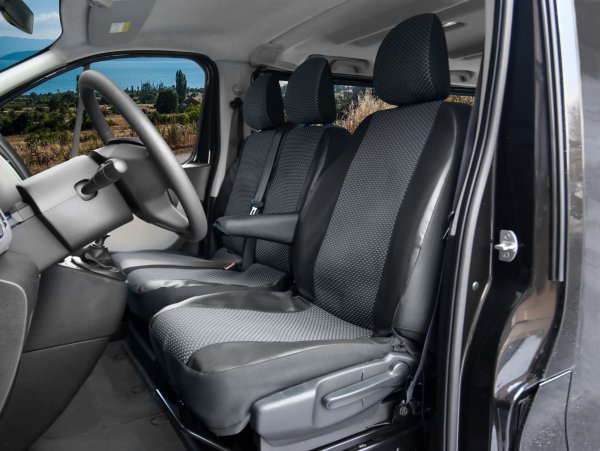 Autositzbezüge passend für Opel Vivaro ab 2014 bis 2021 – Polstermaterial mit Kunstleder