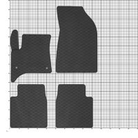 Gummimatten geeignet für OPEL Frontera Hybrid ab 2025  - 4-teiliges Set
