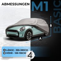 Autoplane für Hyundai i10 I, II, III 2008 /2013 / 2020 Wasserabweisend, UV-beständig & Ganzjahresschutz - Premium Vollgarage