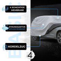 Autoabdeckung für Hyundai Santa Fe II, III, IV, V 2006 / 2012 / 2018 / 202 UV-Beständig, Robuste PP-Karosserieschutzplane, Für Außen, Grau