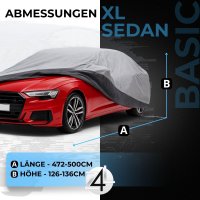 Autoplane für Hyundai i40 2011-2019 Hochwertige Vollgarage aus PP, UV-Beständig, für  Außenbereich, Grau