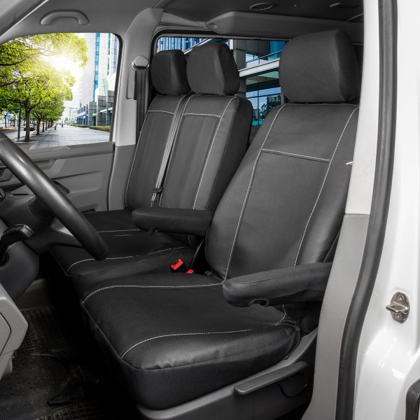 Autositzbezüge passend für VW T6 ab 2015 und VW T6.1 ab 2019 – atmungsaktives Kunstleder