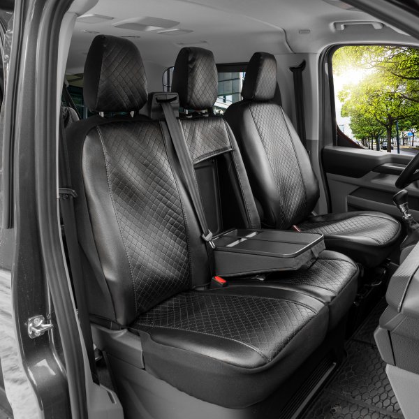 Autositzbezüge passend für Ford Transit Custom II ab 2024 – Kunstleder mit Steppung