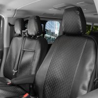 Autositzbezüge passend für Ford Transit Custom II ab 2024 – Kunstleder mit Steppung