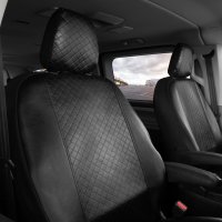 Autositzbezüge passend für VW T7 Transporter Kastenwagen Plus ab 2025 – Kunstleder mit Steppung