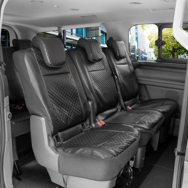 Autositzbezüge passend für Ford Transit Custom II ab 2024 – Kunstleder mit Steppung