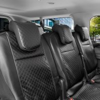 Autositzbezüge passend für Ford Transit Custom II ab 2024 – Kunstleder mit Steppung