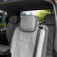 Autositzbezüge passend für VW T7 Multivan ab 2021 – Wasserabweisender Stoff aus klassischer Webstruktur