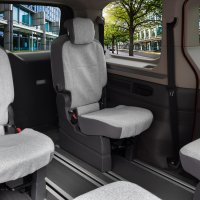 Autositzbezüge passend für VW T7 Multivan ab 2021 – Wasserabweisender Stoff aus klassischer Webstruktur