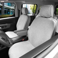 Autositzbezüge passend für Peugeot Partner ab 2019 bis 2023 und Facelift ab 2023 – Wasserabweisender Stoff aus klassischer Webstruktur