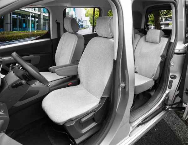 Autositzbezüge passend für Toyota Proace City ab 2019 bis 2023 und Facelift ab 2023 – Wasserabweisender Stoff aus klassischer Webstruktur