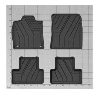 Automatten für Opel Astra V ab 2021- Schwarz, Mit erhöhtem Rand, TPE (Thermoplastisches Elastomer)