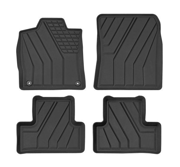 Automatten für Peugeot 308 HB ab 2021- Schwarz, Mit erhöhtem Rand, TPE (Thermoplastisches Elastomer)