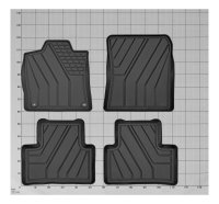 Automatten für Peugeot 308 SW ab 2021- Schwarz, Mit erhöhtem Rand, TPE (Thermoplastisches Elastomer)