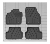 Automatten für Seat Ibiza V ab 2017- Schwarz, Mit erhöhtem Rand, TPE (Thermoplastisches Elastomer)