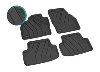 Automatten für VW T-Cross ab 2018- Schwarz, Mit erhöhtem Rand, TPE (Thermoplastisches Elastomer)
