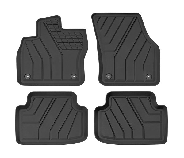 Automatten für VW Tiguan ab 2017- Schwarz, Mit erhöhtem Rand, TPE (Thermoplastisches Elastomer)