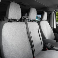 Autositzbezüge passend für Ford Transit Custom II ab 2024 – Wasserabweisender Stoff aus klassischer Webstruktur